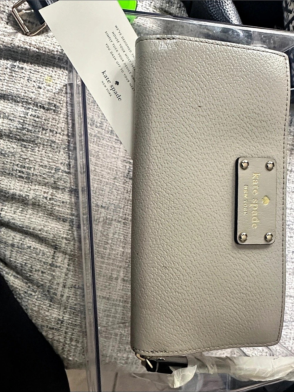 Kate Spade Staci Large Continental Wallet Gray